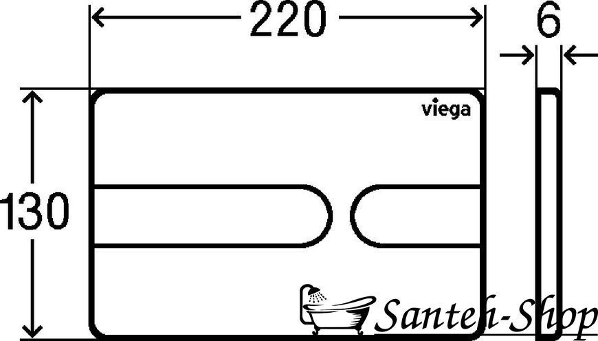 Панель смыва для унитазов VIEGA PREVISTA Visign for Style 23, насыщенный черный 773175 фото