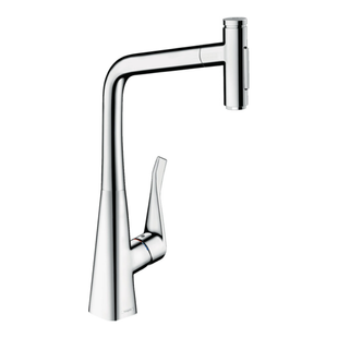 Смеситель кухонный Hansgrohe 73820000 Metris Select 320 2jet с выдвижным изливом 73820000 фото