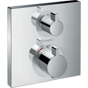 Термостат скрытого монтажа Hansgrohe Ecostat Square с запорным вентилем 1Jet, хром (15712000) 15712000 фото