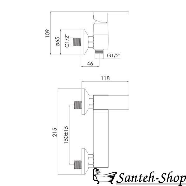 Смеситель для душа Imprese KARLOV f03307601AA хром f03307601AA фото