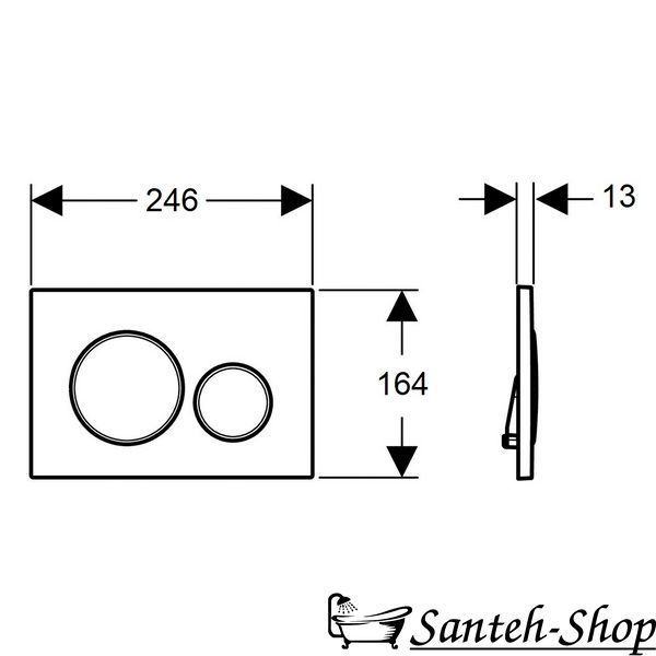 Buton de scurgere GEBERIT SIGMA20 ROUND 115.882.JT.1 pentru acționare dublă, alb mat, vopsită, ușor de curățat, cromat lucios 115.882.JT.1 foto