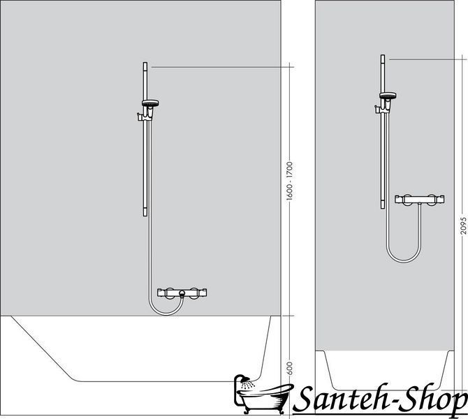 Set de duș Hansgrohe Crometta Vario 65 EcoSmart, 9 l/min, alb/crom (26534400) 26534400 foto