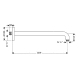Braț de duș Hansgrohe 389 mm, auriu lustruit (27413990) 27413990 foto 2