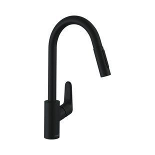 Смеситель для кухни Hansgrohe Focus Focus 240 2jet с выдвижным изливом, черный матовый (31815670) 31815670 фото