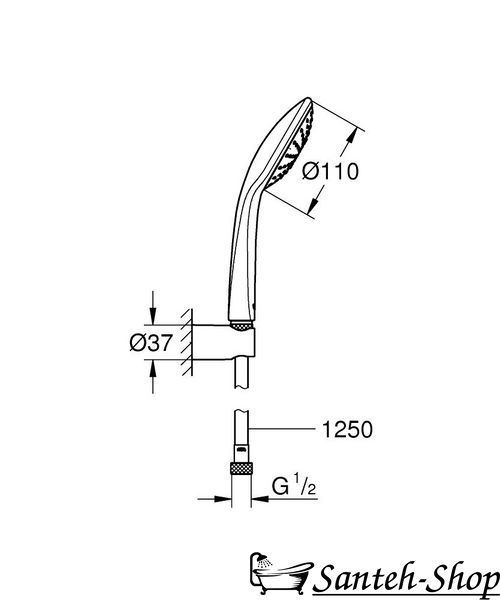Душевой комплект Grohe Euphoria 110 Mono (27354000) 27354000 фото