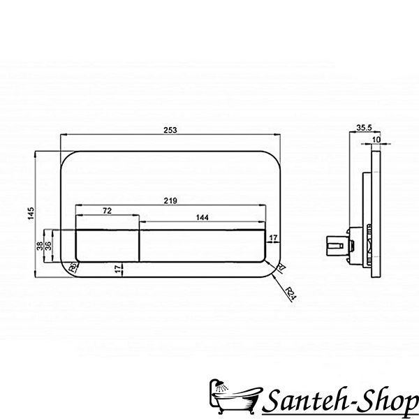 Buton de scurgere Villeroy & Boch ViConnect albă 92249068 92249068 foto