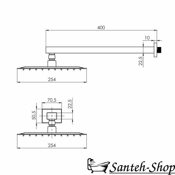 Duș deasupra VOLLE CASCADA R85 1586.180115 250*250 mm 1586.180115 foto