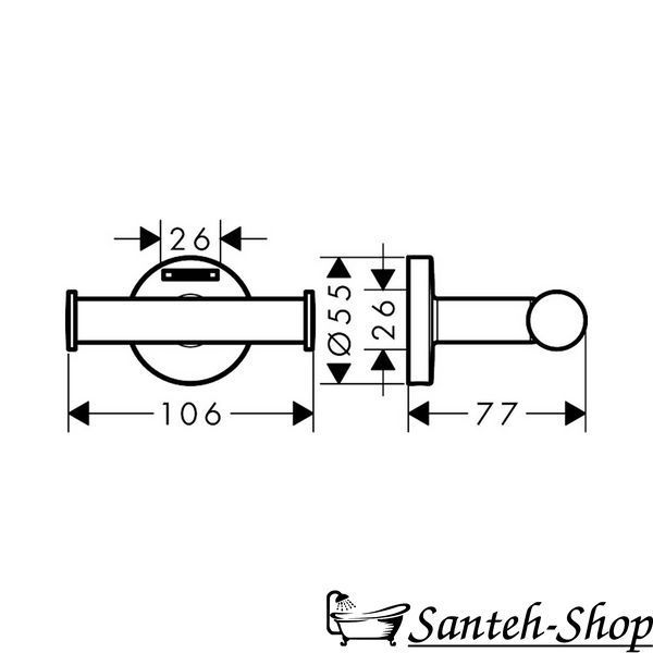 C&acirc;rlig dublu, Hansgrohe Logis Universal, 7,7x10,6, crom (41725000) 41725000 foto