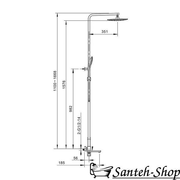 Душевая система со смесителем Gappo G17-3 G2417-3 G2417-3 фото