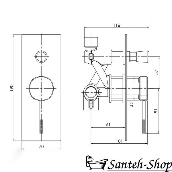 Смеситель для ванны IMPRESE BRENTA ZMK081906041 ZMK081906041 фото
