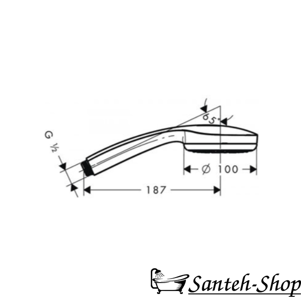 Duș de m&acirc;nă HANSGROHE 28535000 CROMA 100 Vario 28535000 foto