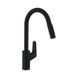 Смеситель для кухни Hansgrohe Focus Focus 240 2jet с выдвижным изливом, черный матовый (31815670) 31815670 фото 1