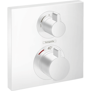 Термостат скрытого монтажа Hansgrohe Ecostat Square 2 режима, белый матовый (15714700) 15714700 фото