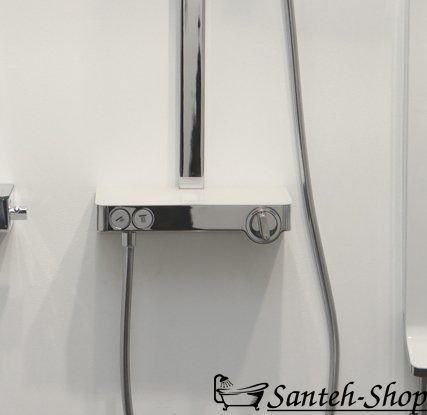 Душевая система Hansgrohe Raindance Select E Showerpipe 300 2Jet с термостатом, белый/хром (27126400) 27126400 фото