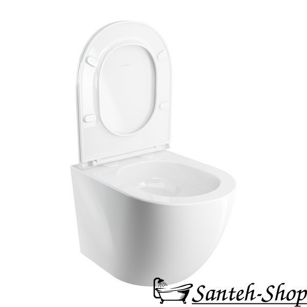 Подвесной унитаз OMNIRES Ottawa OTTAWACSPMWBP SILENT POWER&trade; с крышкой, 54x37cm OTTAWACSPMWBP фото