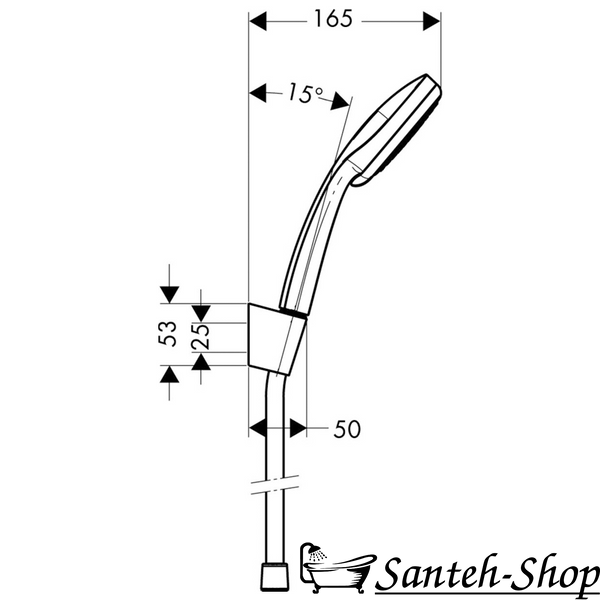 Set dus Hansgrohe 27592000 Croma Vario Porter S 125 cm crom 27592000 foto