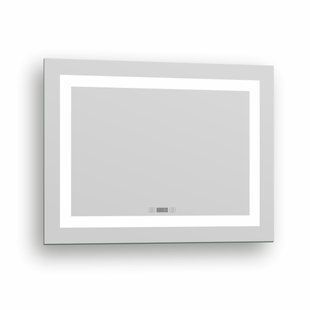 Зеркало подвесное IMPRESE KARLOV Option m08607600MC прямоугольное в раме с подсветкой, подогревом и часами 60*80см m08607600MC фото