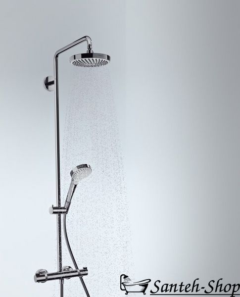 Душевая система Hansgrohe Croma Select S 180 2jet Showerpipe с термостатом, хром/белый (27253400) 27253400 фото