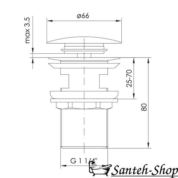 Supapă inferioară IMPRESE BRENTA ZMK081906500 Pop-up nichel ZMK081906500 foto