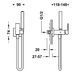 Set dus igienic Tres CUADRO 00612301OM cu baterie auriu mat 24 00612301OM foto 2