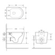 Подвесной унитаз IMPRESE OSLAVA c06307108 (twist, сиденье duroplast) 320 x355 x 535 мм белый c06307108 фото 2
