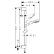 Set dus Hansgrohe 26652400 Crometta 100 1jet cu bara de dus alb/crom 26652400 foto 2