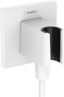 Racord furtun Hansgrohe FixFit Porter E 26889700 cu suport, alb mat 26889700 foto