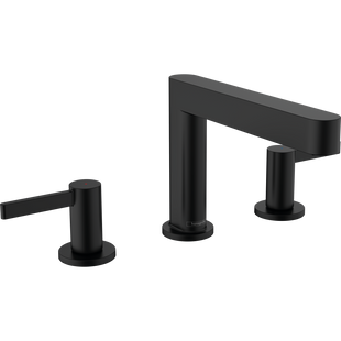 Hansgrohe Finoris 110 Baterie de lavoar cu 3 orificii cu picior de apăsare, negru mat (76033670) 76033670 foto