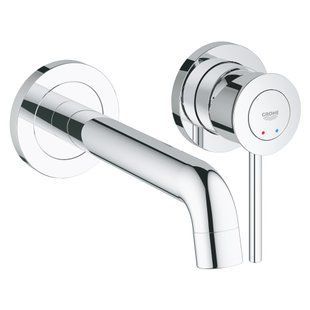 Baterie lavoar Grohe BauClassic, montată pe perete, extern + interior, crom (2029200C) 2029200C foto