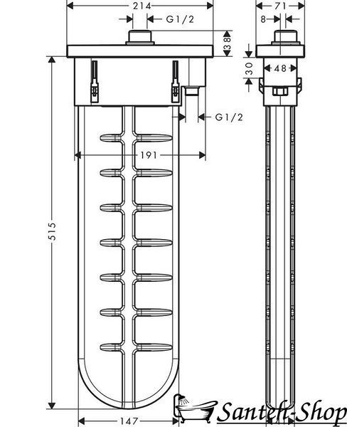 Встраиваемая часть смесителя Hansgrohe sBox 28010000 фото