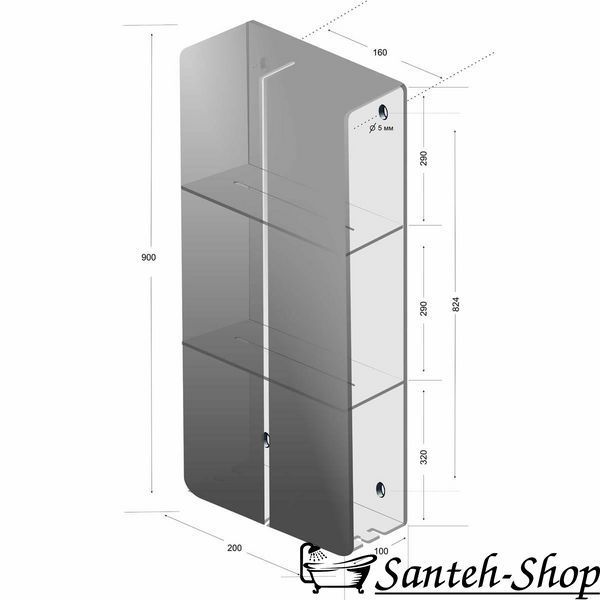 Raft organizator baie DASKE SENSAY SY/SH-1567B SY/SH-1574W foto