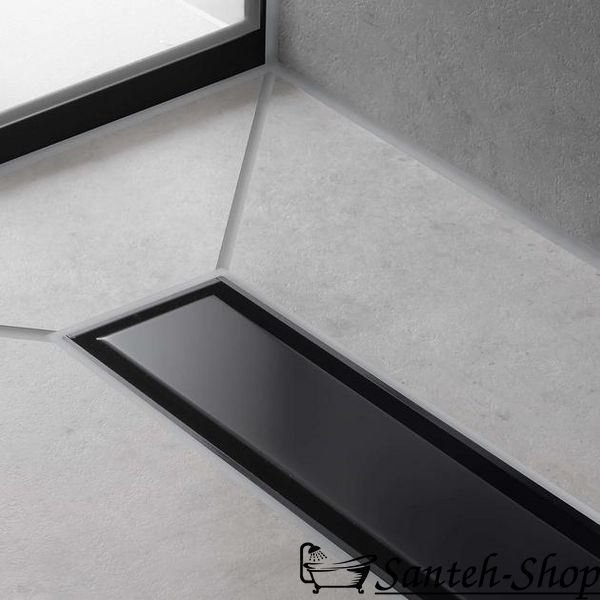 Hansgrohe RainDrain Match Rigolă de suprafață, Negru mat (56037670) 56037670 foto