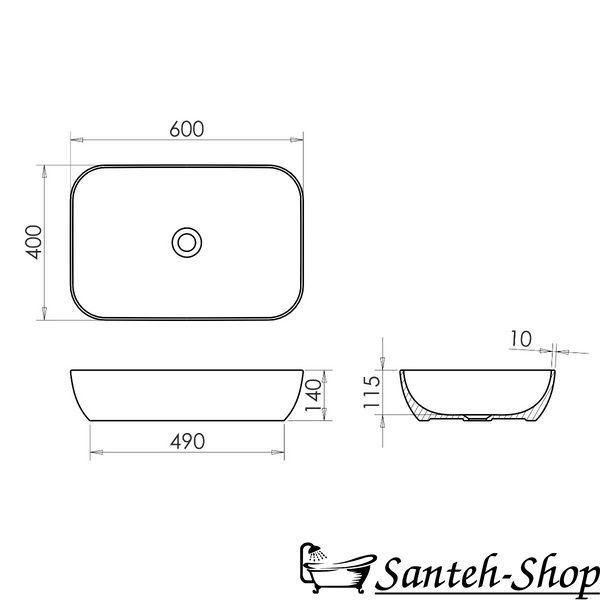 Умывальник DiMARCO Flavio DM2F004WH 60*40*13.5 см. DM2F004WH фото