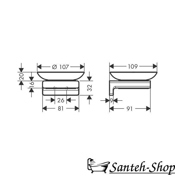 Farfurie pentru săpun Hansgrohe AddStoris (41746140) 41746140 foto
