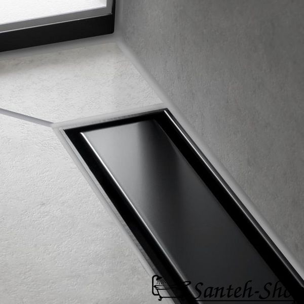 Hansgrohe RainDrain Match Rigolă de suprafață, Negru mat (56037670) 56037670 foto