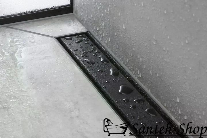 Hansgrohe RainDrain Match Rigolă de suprafață, Negru mat (56037670) 56037670 foto
