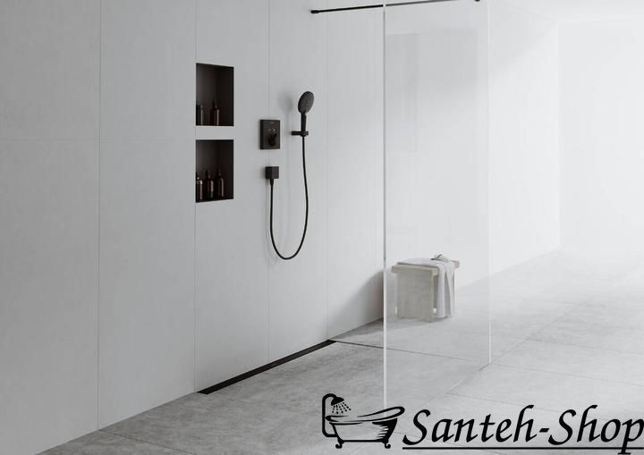 Hansgrohe RainDrain Match Rigolă de suprafață, Negru mat (56037670) 56037670 foto