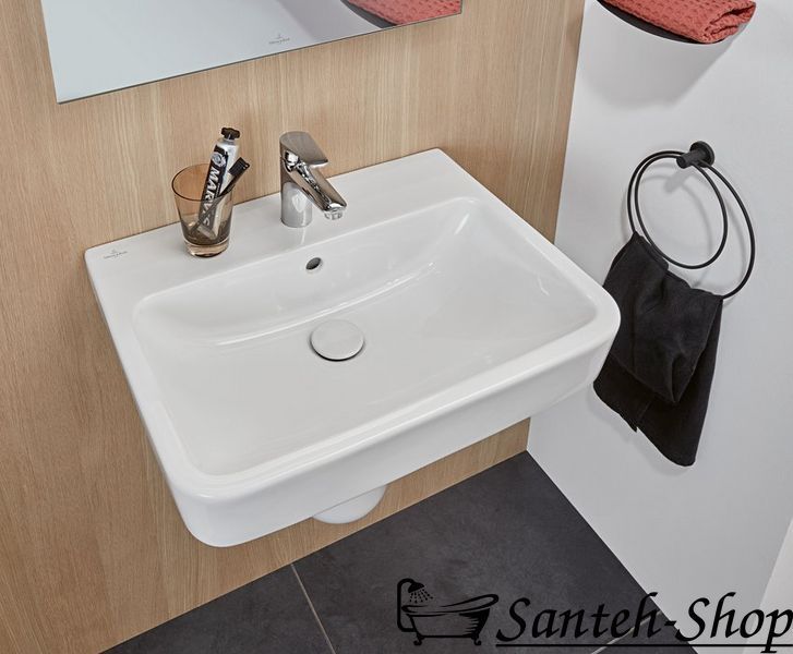 Раковина Villeroy & Boch O.novo 4A416001, 600 x 460 x 175 mm, с переливом, Альпийский белый 4A416001 фото