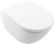 Подвесной унитаз Villeroy & Boch Subway 3.0 4670T0RW Stone White CeramicPlus 370x560х360 мм 4670T0rw фото 4