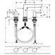 Hansgrohe Finoris 110 Baterie de lavoar cu 3 orificii cu picior de apăsare, negru mat (76033670) 76033670 foto 2