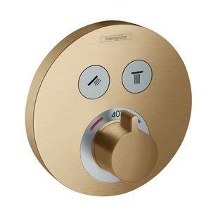 Термостат скрытого монтажа Hansgrohe ShowerSelect S на 2 клавиши, Brushed Bronze (15743140) 15743140 фото