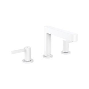 Hansgrohe Finoris 110 Baterie pentru lavoar cu 3 orificii cu picior cu deschidere, alb mat (76033700) 76033700 foto