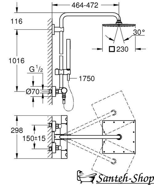 Душевая система Grohe Euphoria XXL System 230 (26187000) 26187000 фото