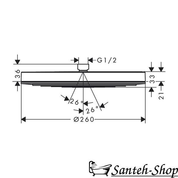 Baterie de duș Hansgrohe Pulsify 260 1jet 400, Alb Mat (24220700) 24220700 foto