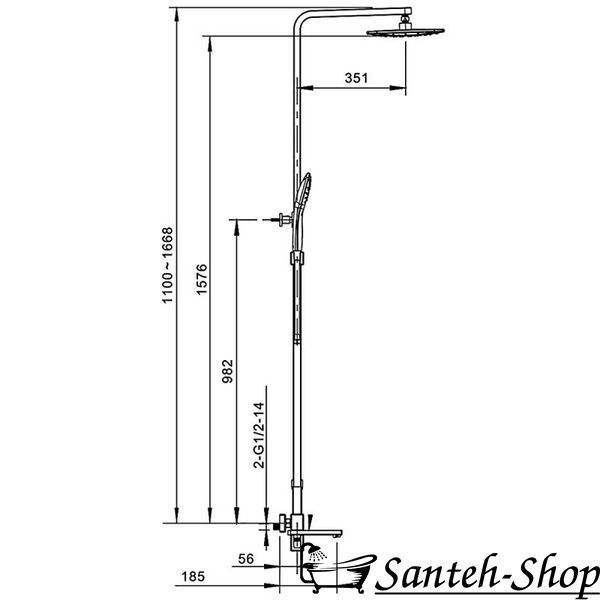 Sistem de dus cu baterie Gappo G17-9 G2417-9 G2417-9 foto
