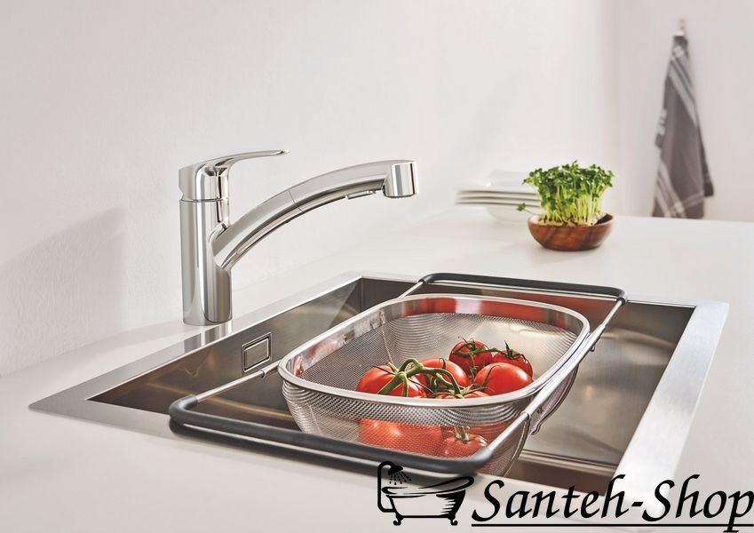 Смеситель для кухонной мойки GROHE Eurosmart с вытяжным душем хром 30305001 30305001 фото