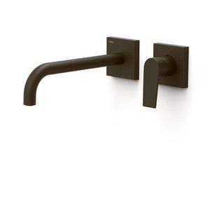 PROJECT-TRES Baterie lavoar montată pe perete Negru cu strălucire bronz 21130002KMB foto