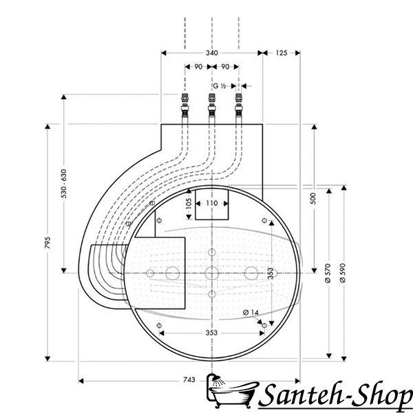 Скрытая часть Hansgrohe Rainmaker (28412180) 28412180 фото