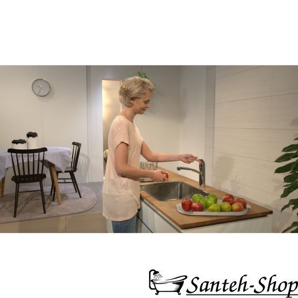 Robinet de bucătărie Hansgrohe Logis M31 220 mm cu supapă de &icirc;nchidere, crom (71834000) 71834000 foto