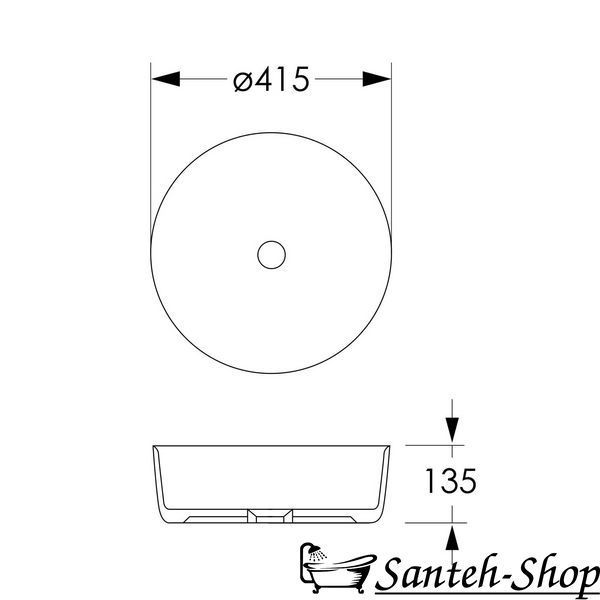 Lavoar IMPRESE i11202 blat ceramica 40*40*12cm rotund alb i11202 foto